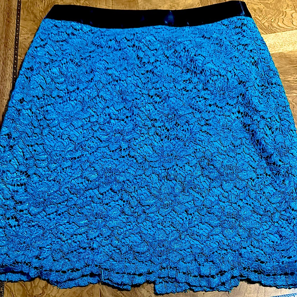 Elegant Blue Lace Skirt